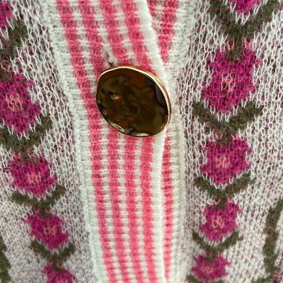 So Me Pink and White Patterned Sweater Size XL NWT - Picture 5 of 11